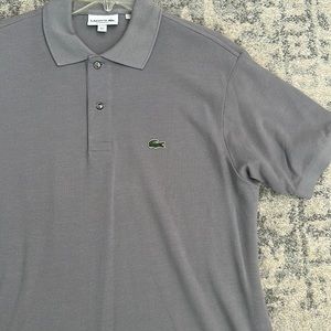 LACOSTE MEN POLO SHIRT GRAY LARGE US - 5 France
